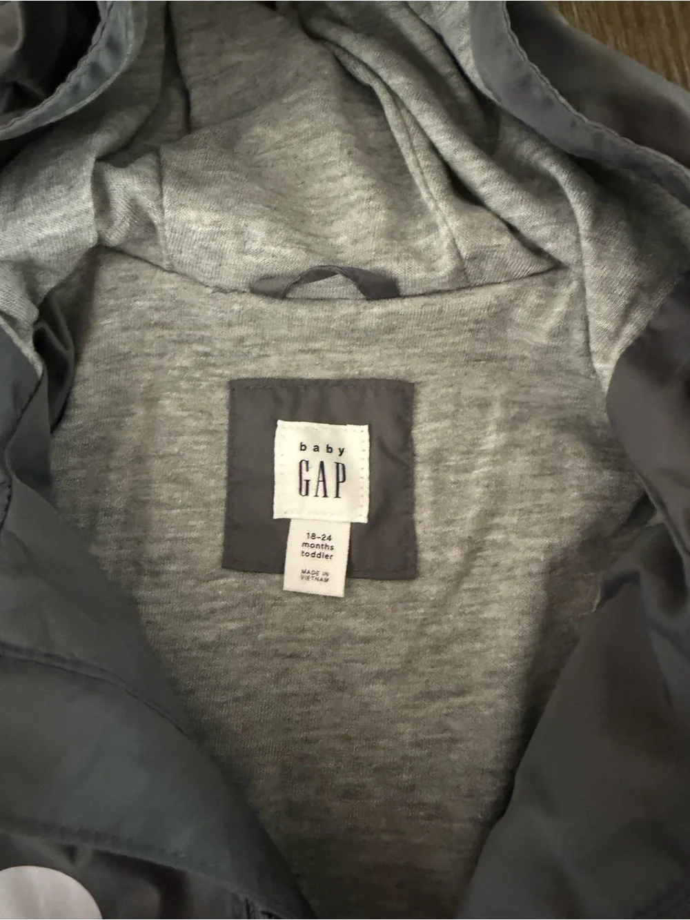Gap NWT Grey and Red Monster Hooded Jacket